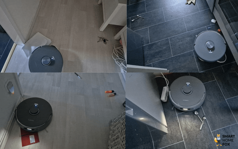 Der Narwal Freo Z10 Ultra versucht im Test flache Objekte zu umfahren.